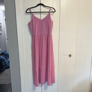 Athleta Pink Spaghetti strap Midi Sundress